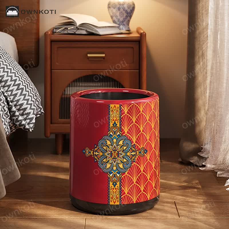 Moroccan Style Double Barrel Decorative Trash Bin
