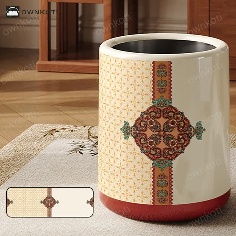 Moroccan Style Double Barrel Decorative Trash Bin