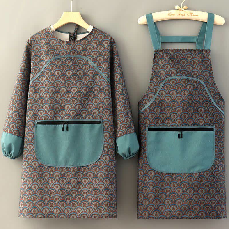 Vintage Long Sleeve Stain Resistant Canvas Kitchen Apron