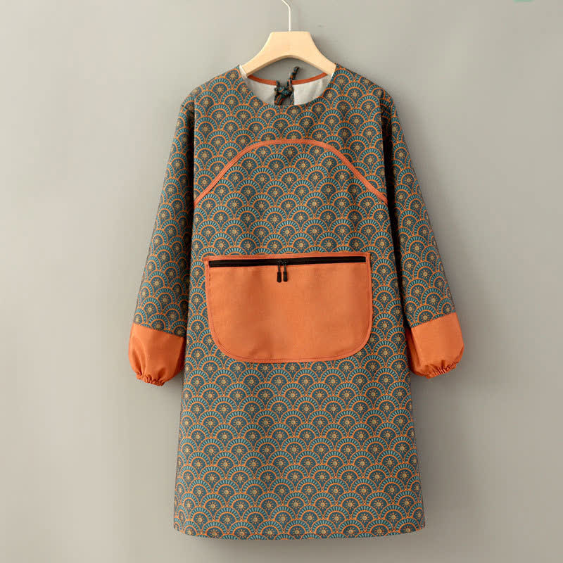 Vintage Long Sleeve Stain Resistant Canvas Kitchen Apron