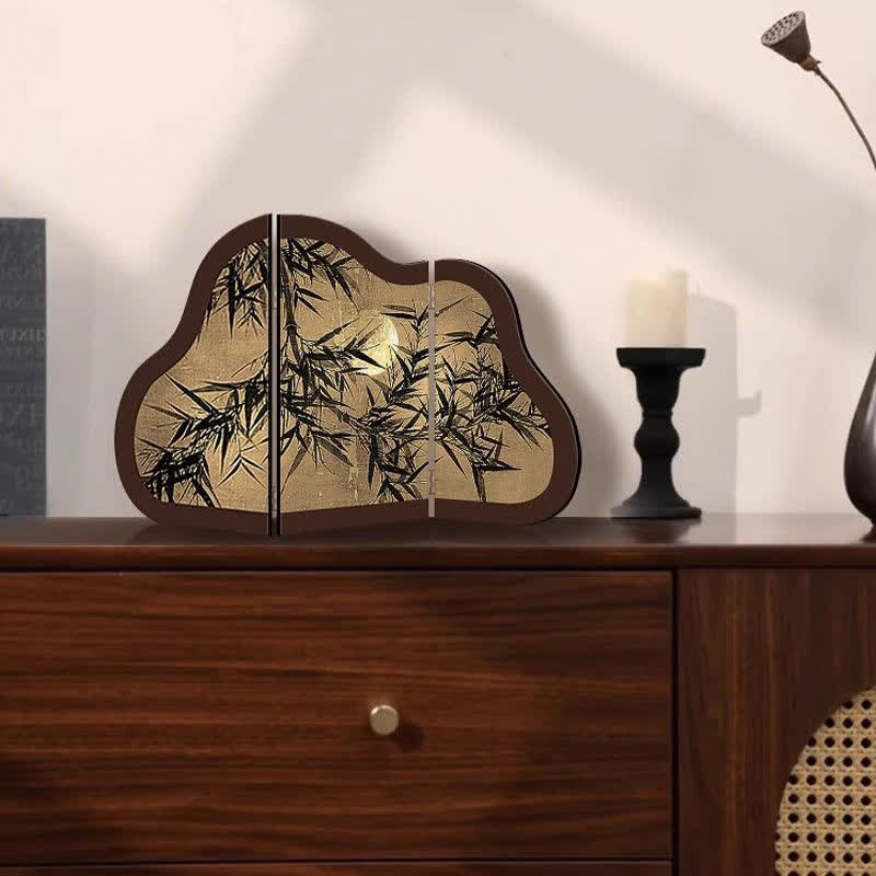 Floral Bird Foldable Screen Desktop Ornament