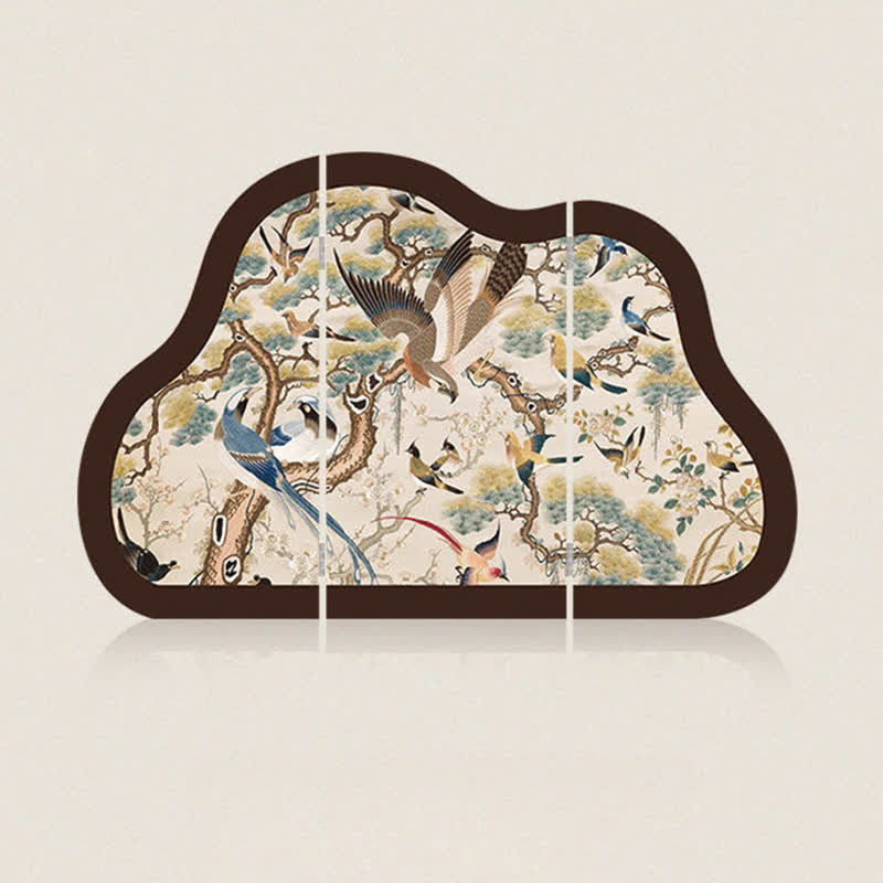 Floral Bird Foldable Screen Desktop Ornament