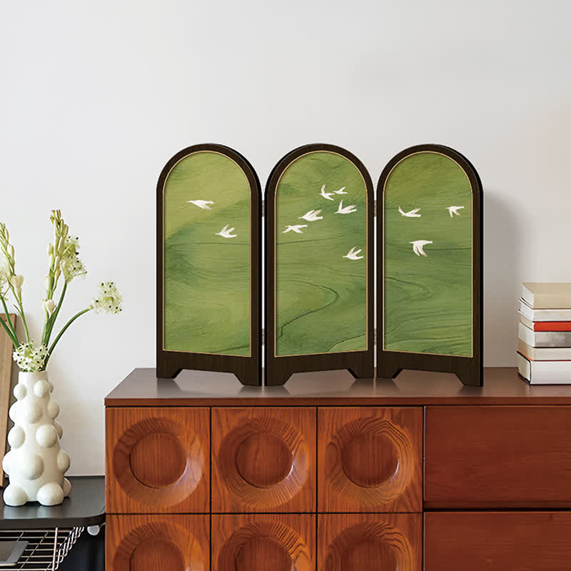 Desktop Rural Style Foldable Screen Ornament