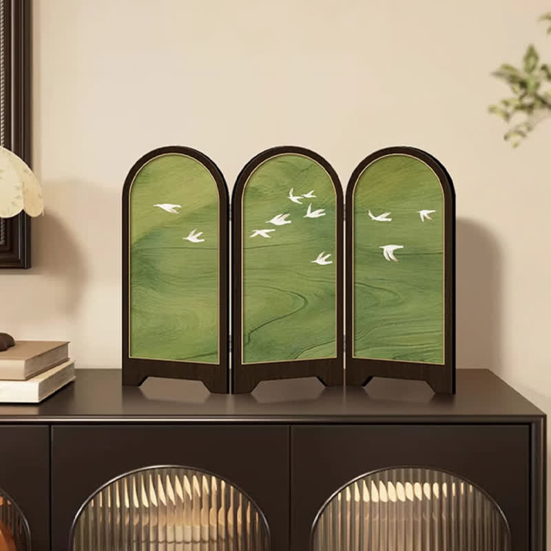 Desktop Rural Style Foldable Screen Ornament