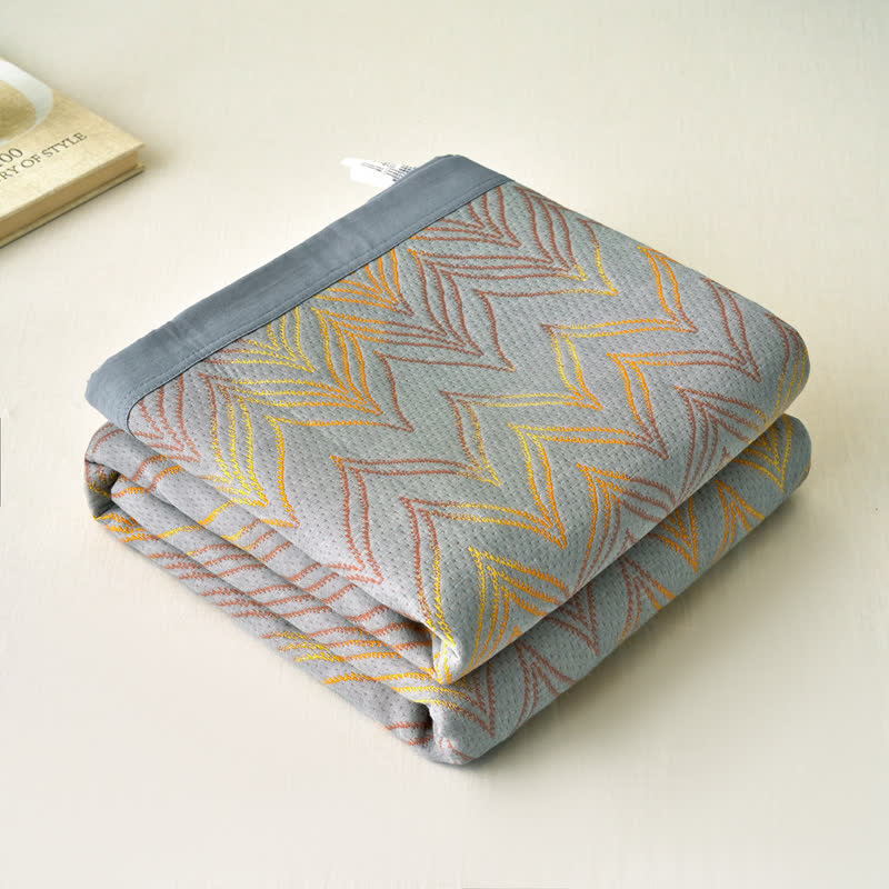 Cotton Gauze Yarn-dyed Jacquard Breathable Blanket
