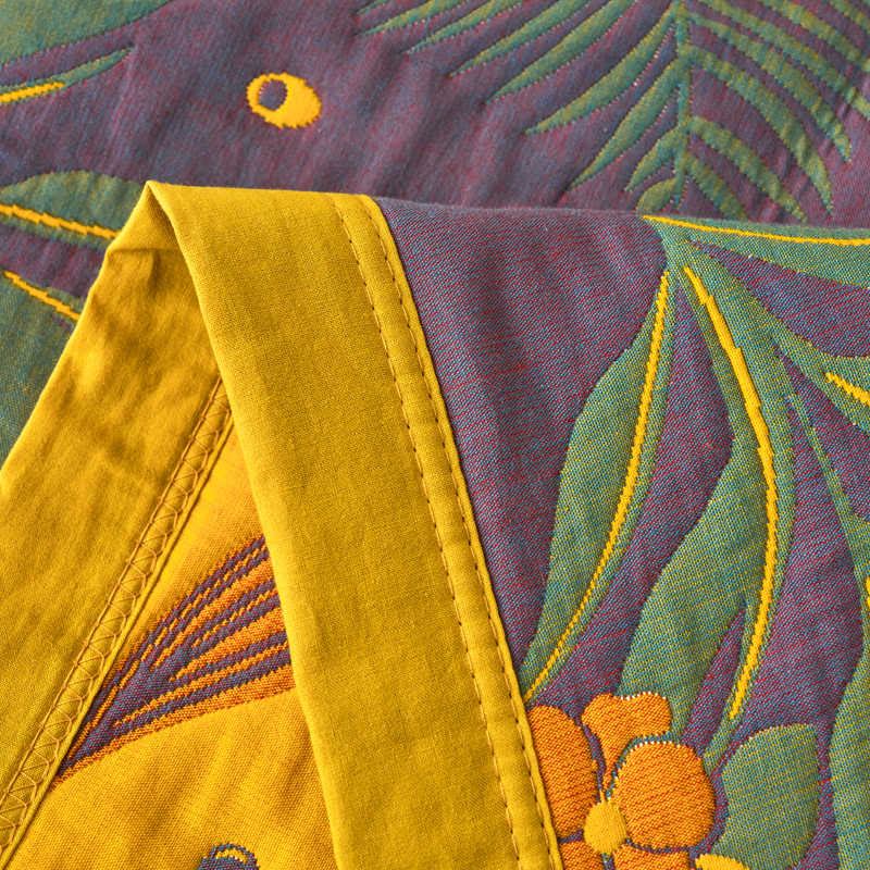 Three Layer Cotton Gauze Comfy Floral Blanket