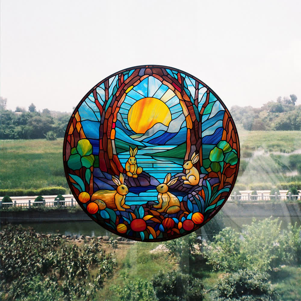 Easter Bunny Removable Static Window Sticker