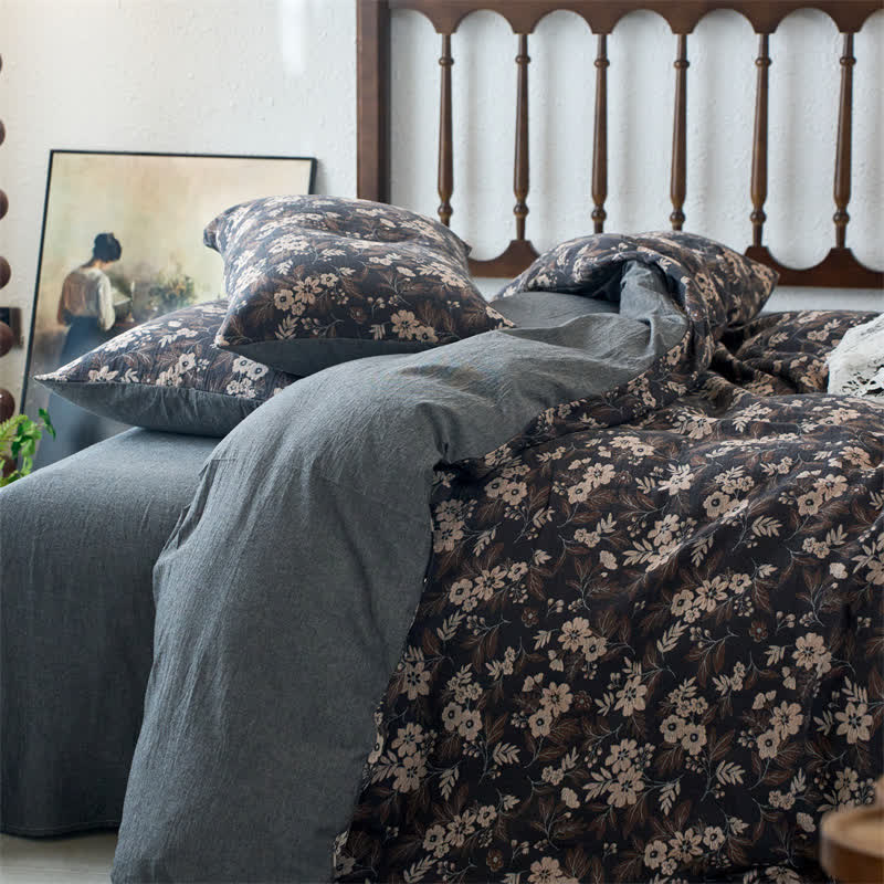 Yarn-dyed Double Layer Gauze Bedding Set (4PCS)