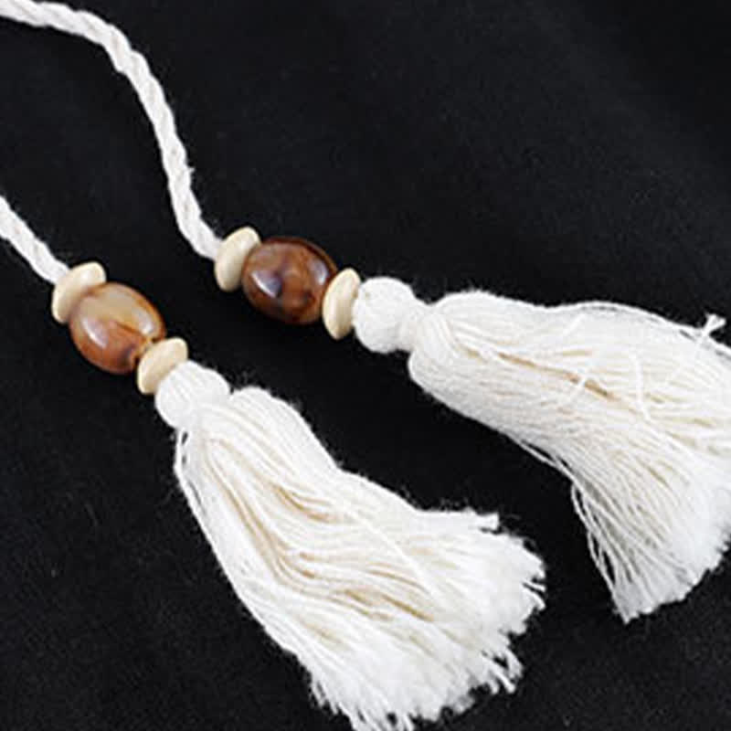 Loose Bamboo Cotton Tassel Loungewear Set
