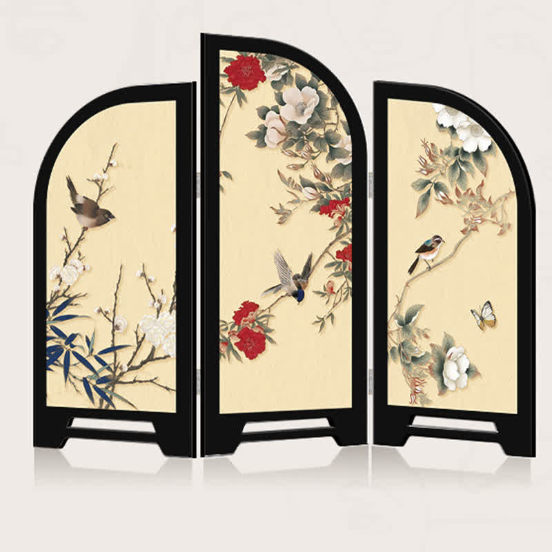 Foldable Floral Bird Decorative Desktop Ornament