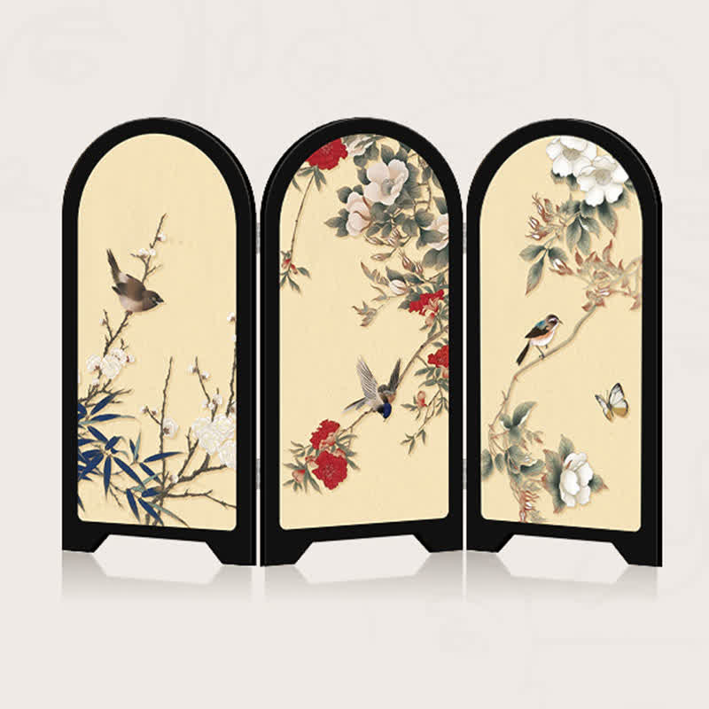 Foldable Floral Bird Decorative Desktop Ornament