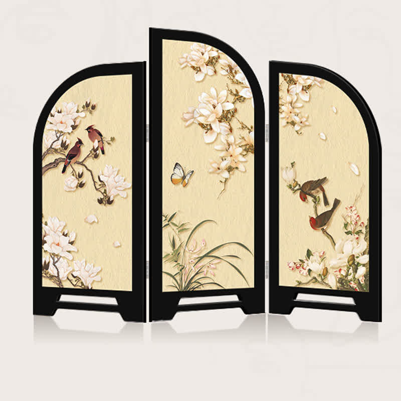 Foldable Floral Bird Decorative Desktop Ornament