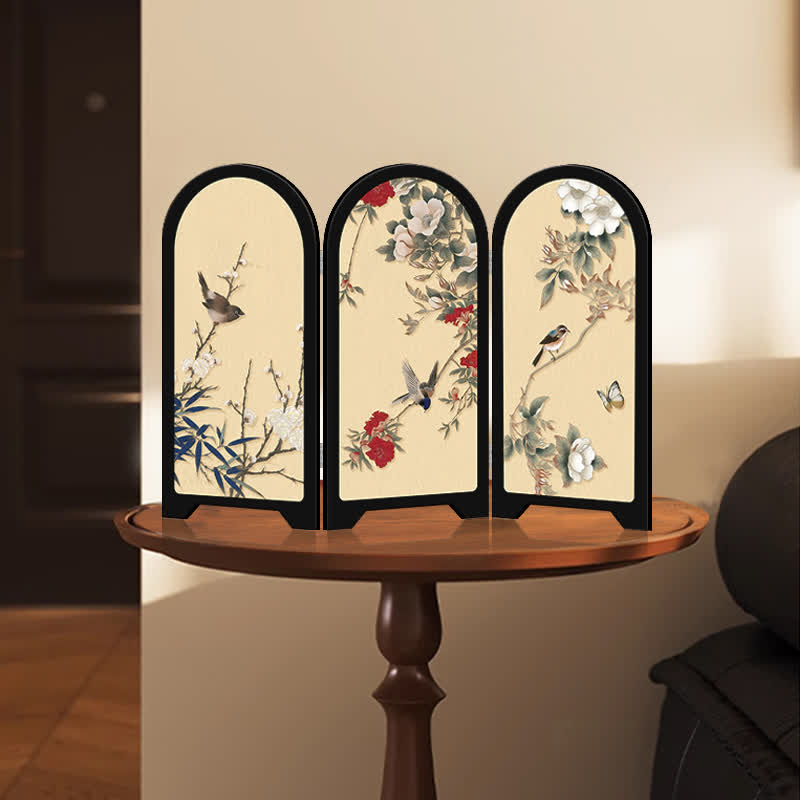 Foldable Floral Bird Decorative Desktop Ornament