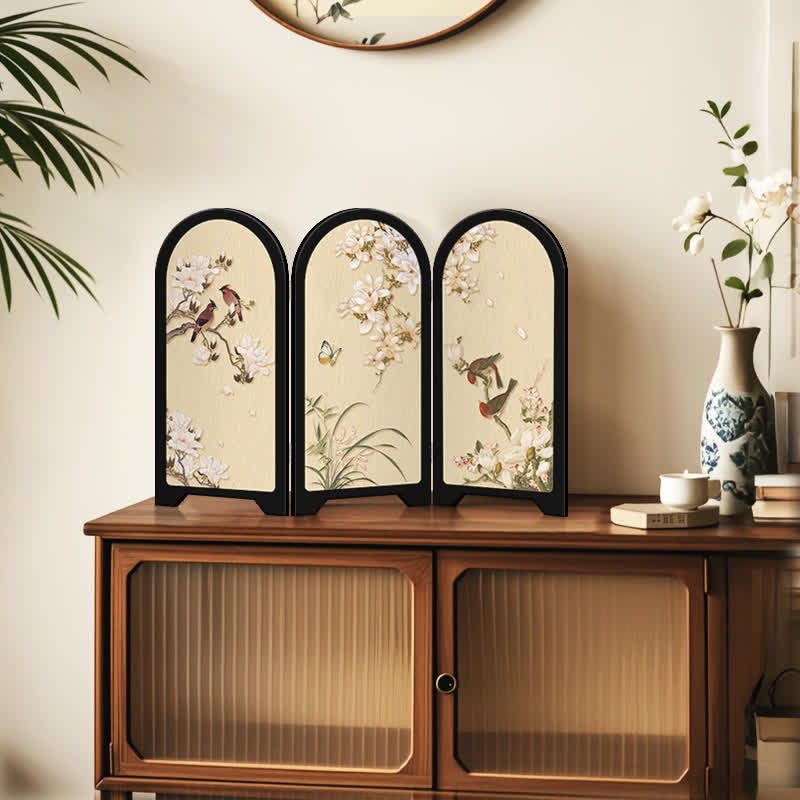 Foldable Floral Bird Decorative Desktop Ornament