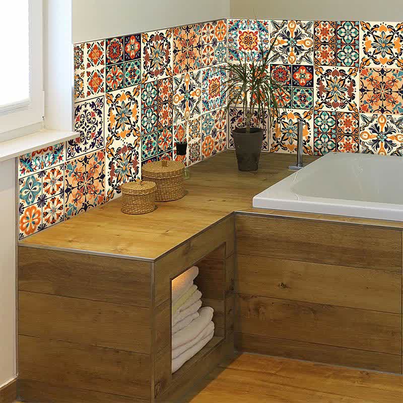 Moroccan Waterproof PVC Wall Tile Stickers