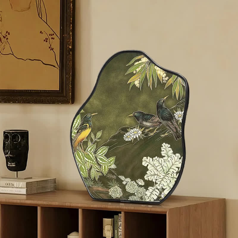 Floral Bird Desktop Painting Ornament