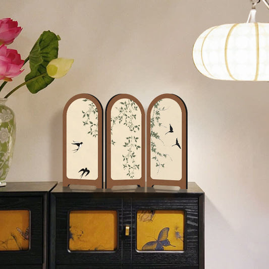 Foldable Home Decor Floral Bird Ornament