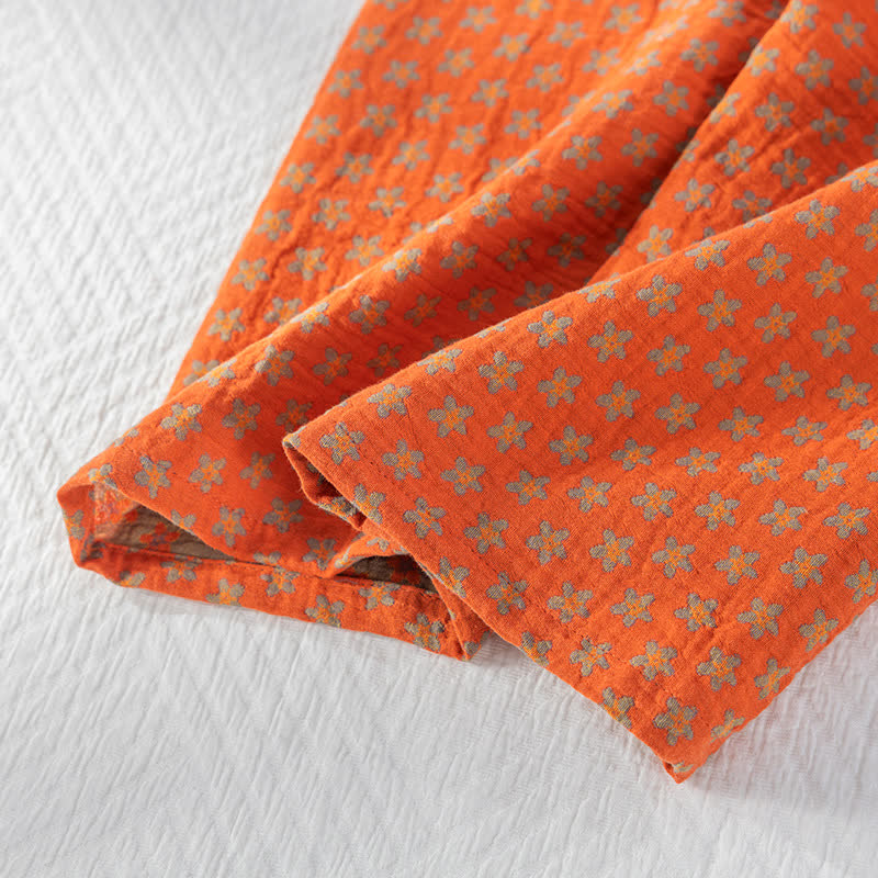 Bright Color Cotton Gauze Soft Nightwear Set