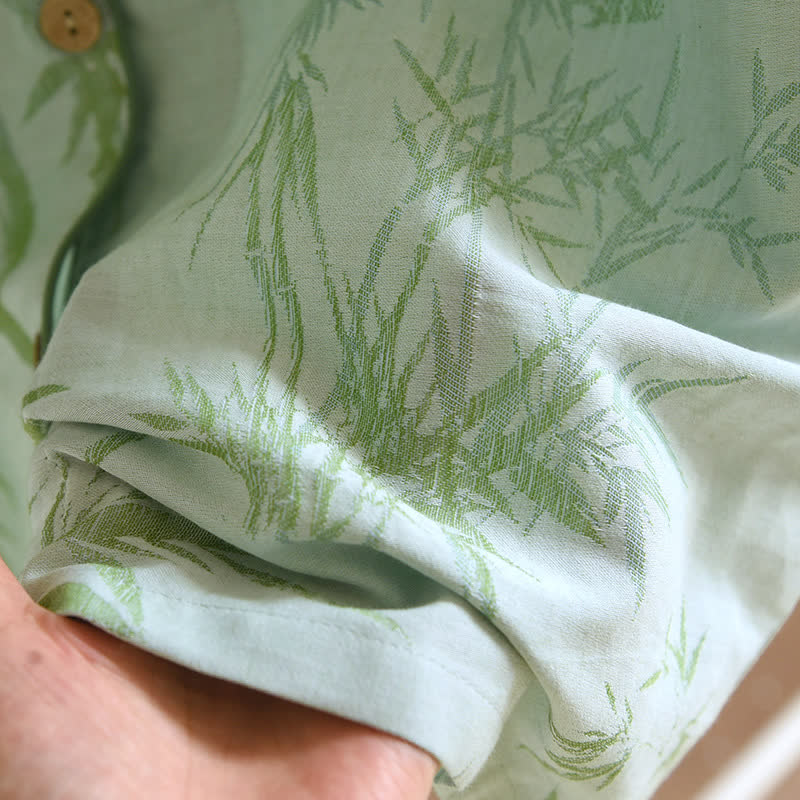 Rural Bamboo Cardigan Pure Cotton Pajama Set
