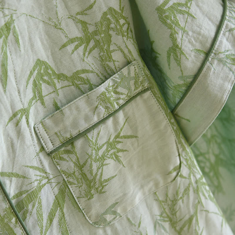 Rural Bamboo Cardigan Pure Cotton Pajama Set