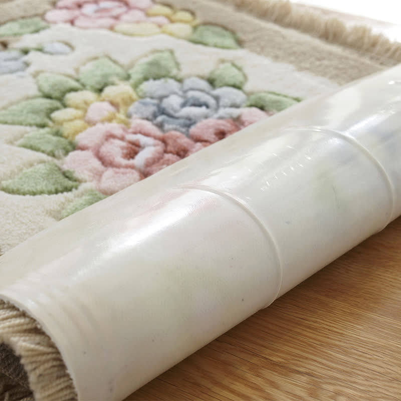 Floral Tassel Non-Slip Carpet Stair Treads