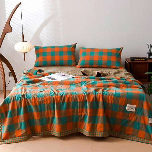 Yarn-dyed Plaid Pure Cotton Vintage Bedding