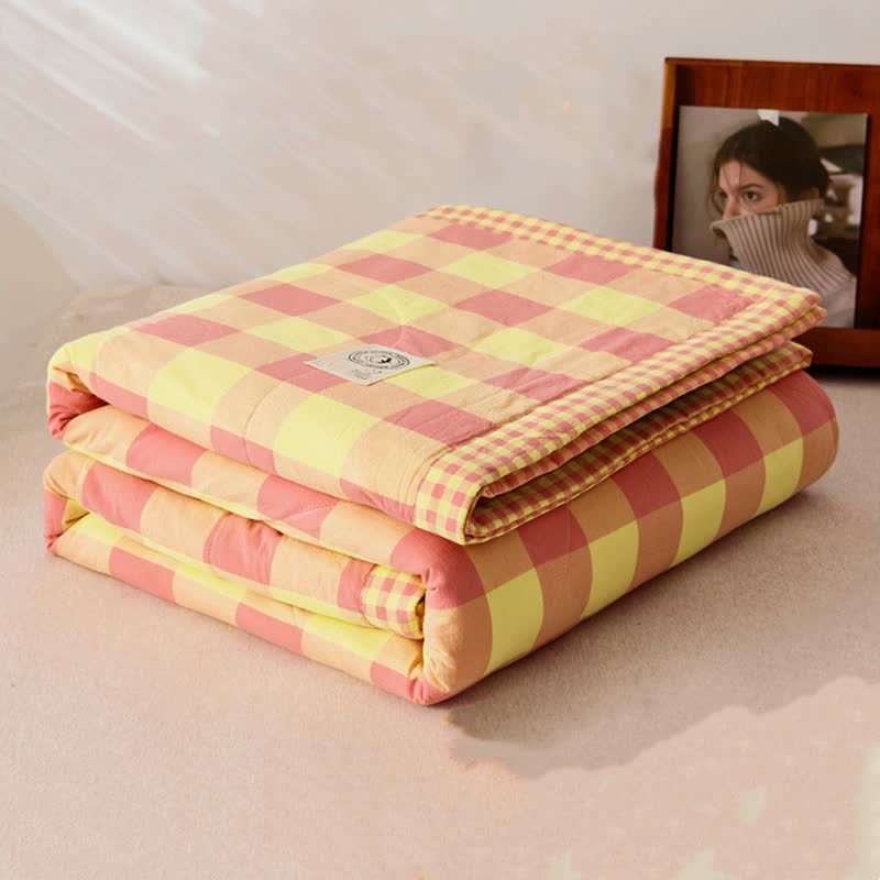Yarn-dyed Plaid Pure Cotton Vintage Bedding