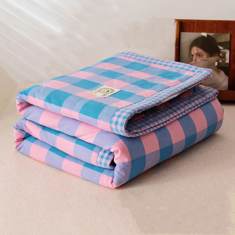 Yarn-dyed Plaid Pure Cotton Vintage Bedding