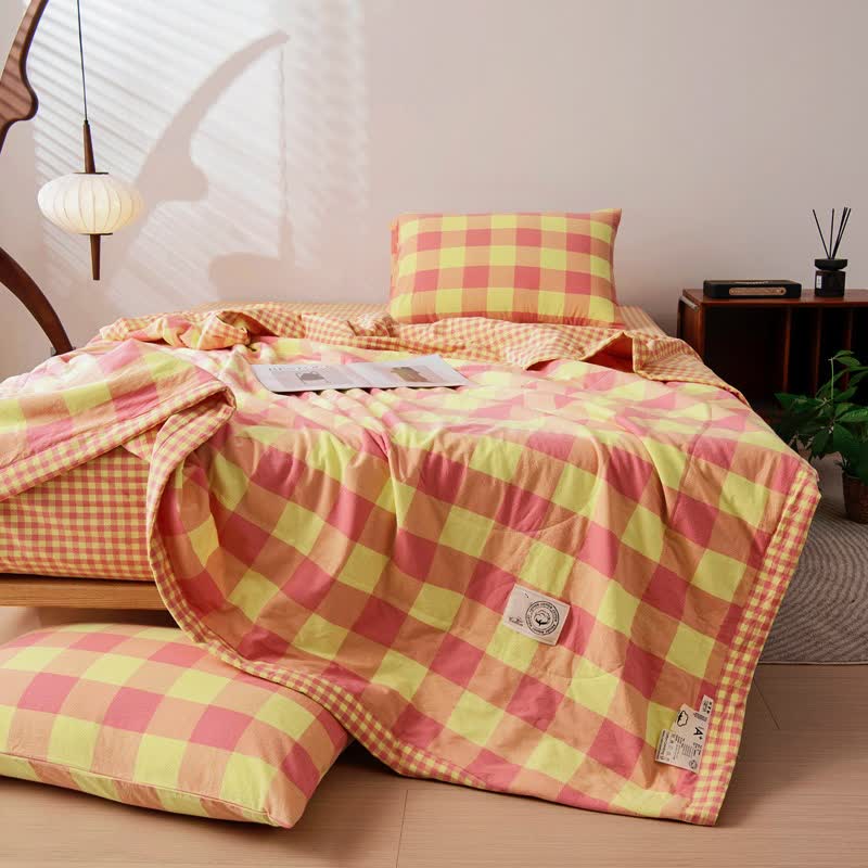 Yarn-dyed Plaid Pure Cotton Vintage Bedding