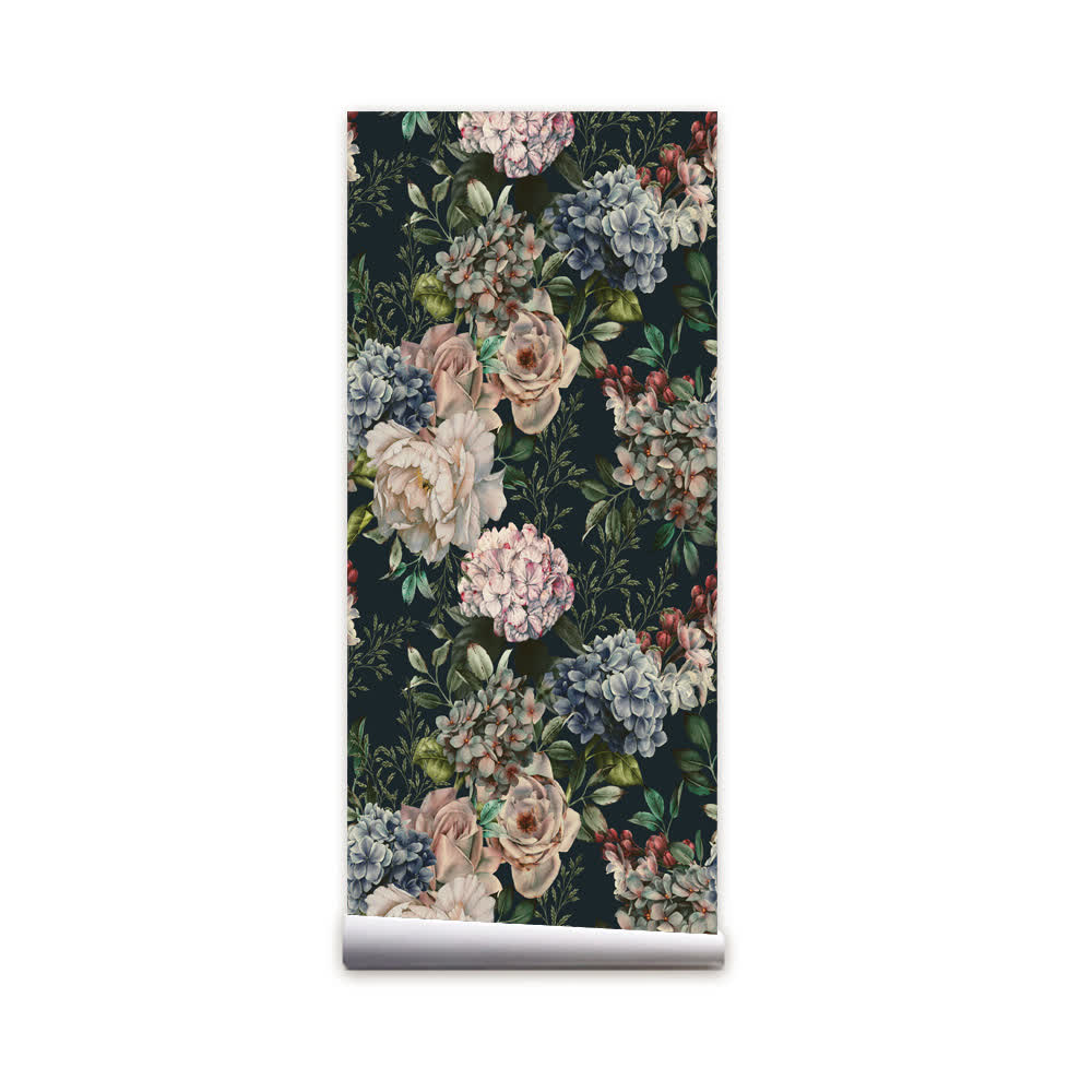 Retro Floral DIY Removable Decorative Wallpaper