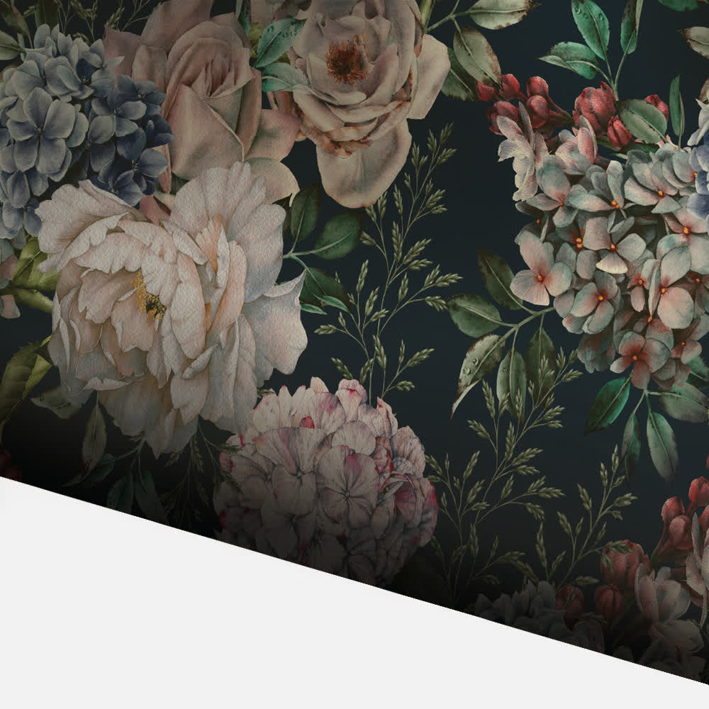 Retro Floral DIY Removable Decorative Wallpaper