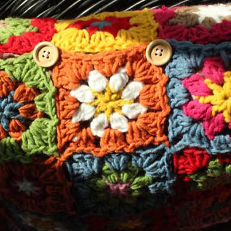 Rural Daisy Handmade Crochet Pillowcase