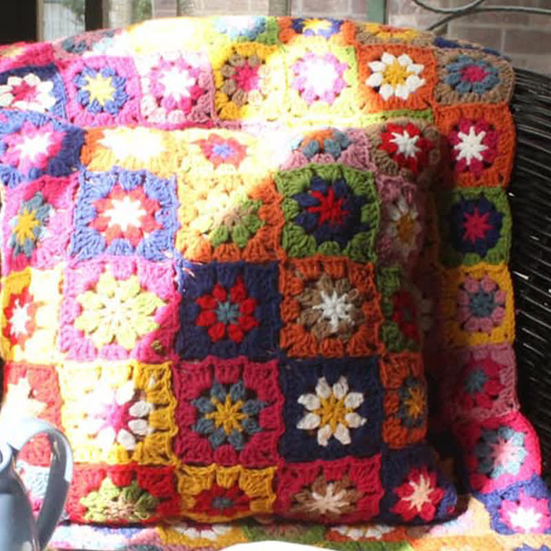Rural Daisy Handmade Crochet Pillowcase