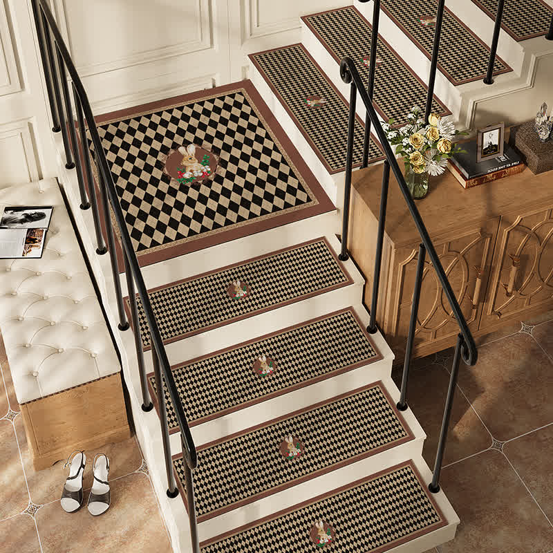 Retro Rabbit Lattice Diatom Mud Stair Treads