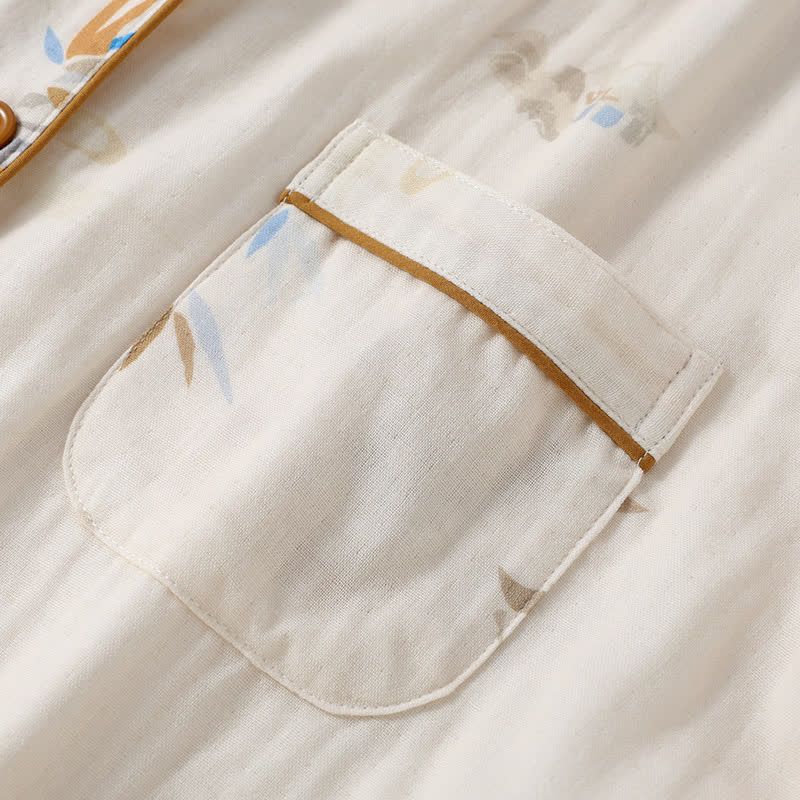Bamboo Cotton Gauze Long Sleeve Loungewear Set