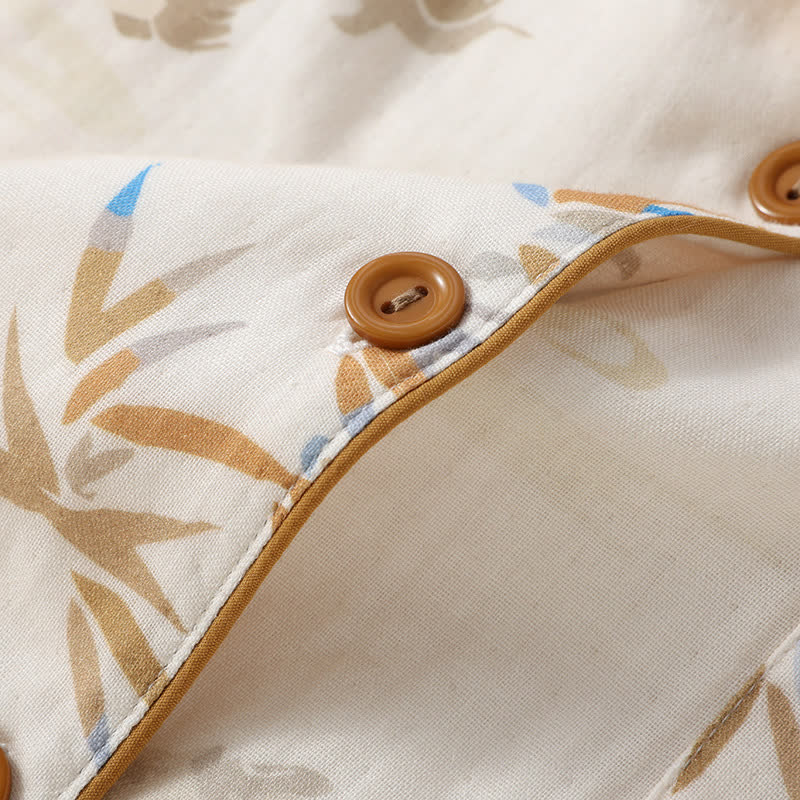 Bamboo Cotton Gauze Long Sleeve Loungewear Set
