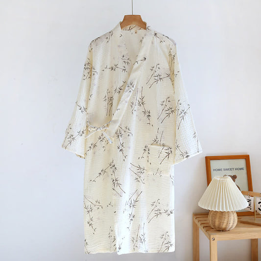 Bamboo Cotton Gauze Bathrobe Pajama