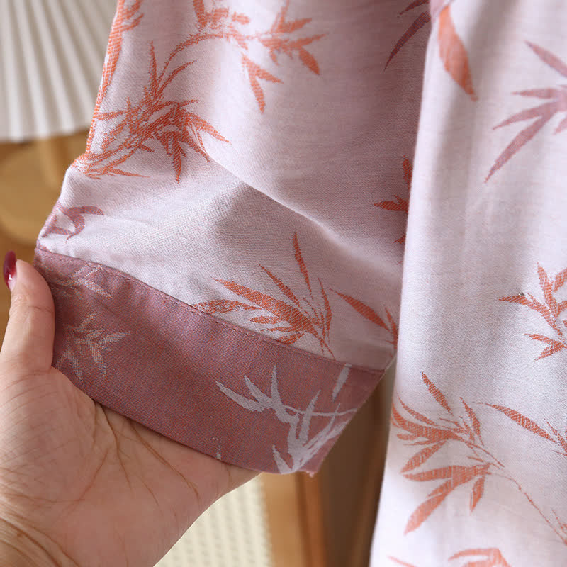 Vintage Jacquard Bamboo Cotton Gauze Nightgown
