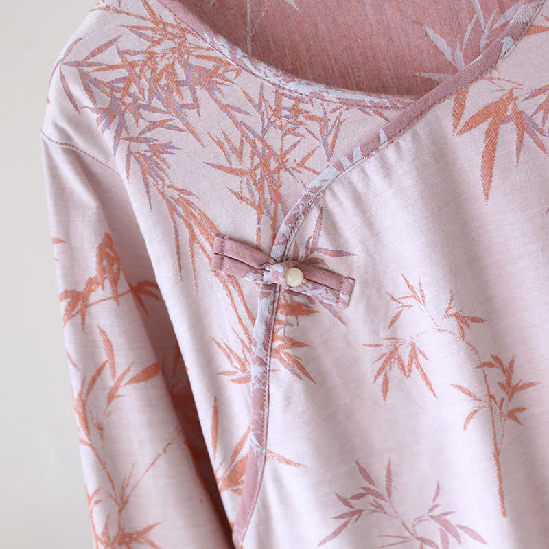 Vintage Jacquard Bamboo Cotton Gauze Nightgown