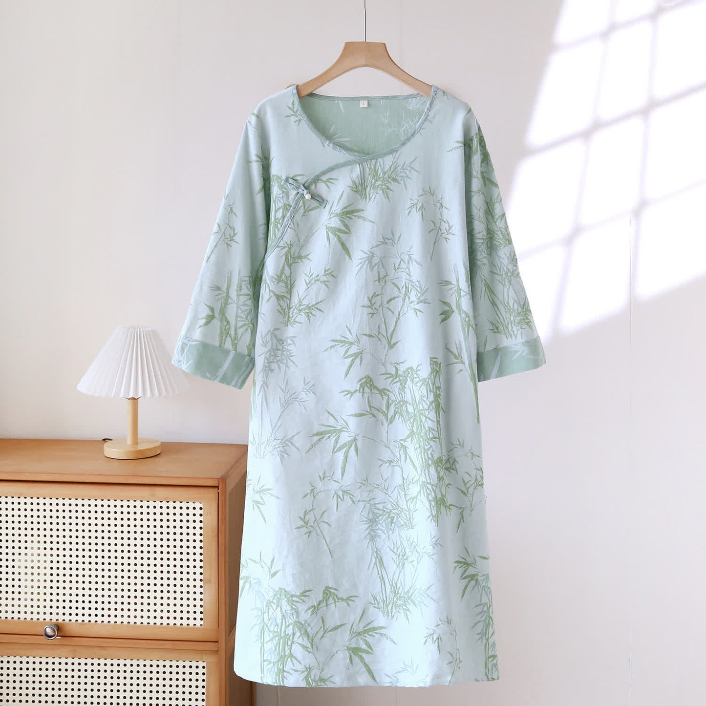 Vintage Jacquard Bamboo Cotton Gauze Nightgown