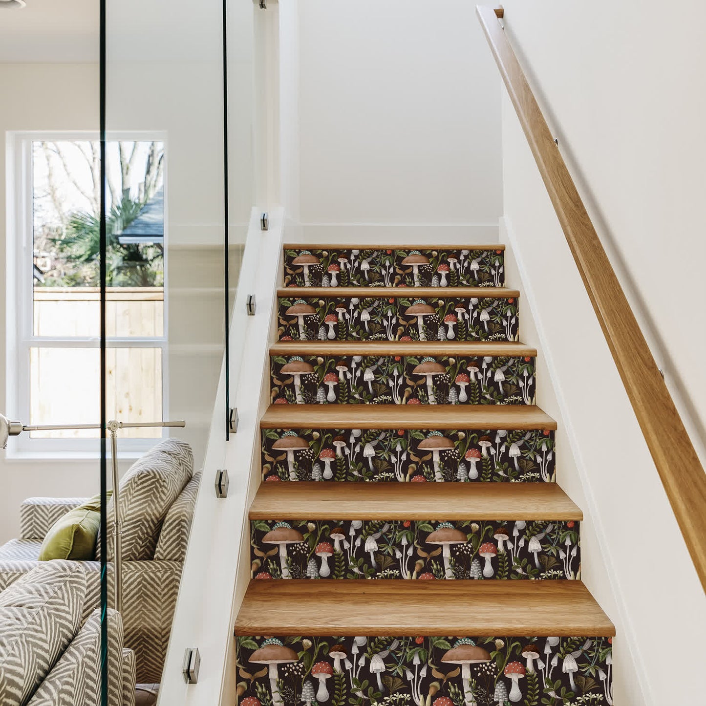 Mushroom Removable Decorative Stair Stickers