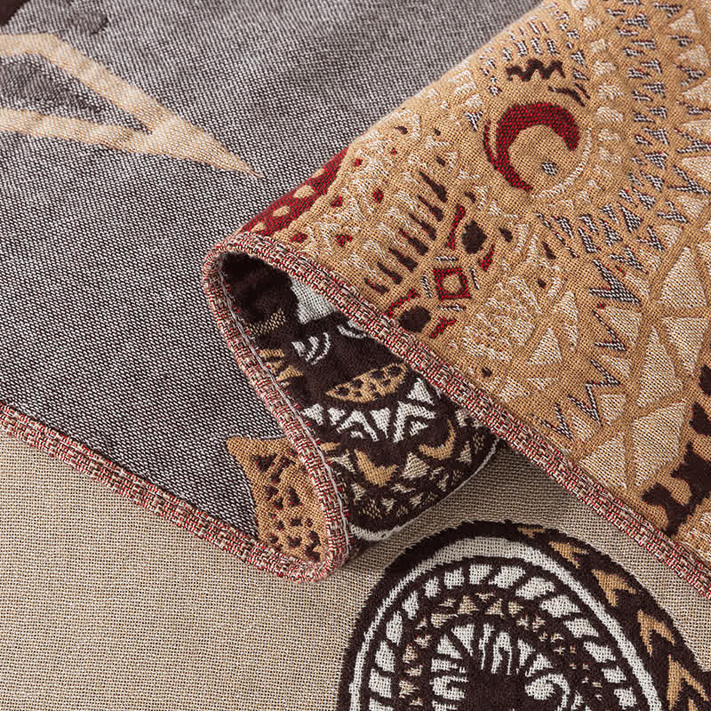 Vintage Bear Head Cotton Gauze Quilt