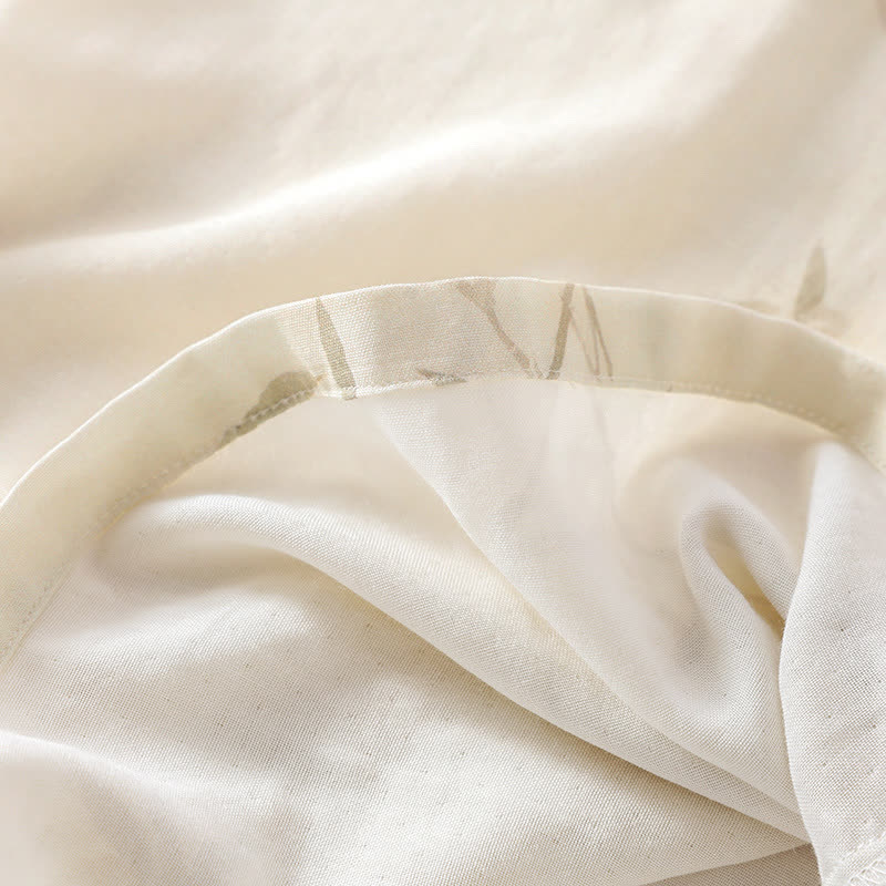 Vintage Bamboo Print Bamboo Fiber Nightgown