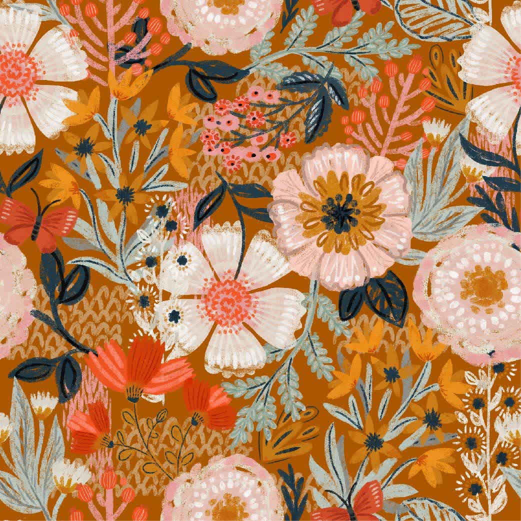 Elegant Floral DIY Peel and Stick Decorative Wallpaper