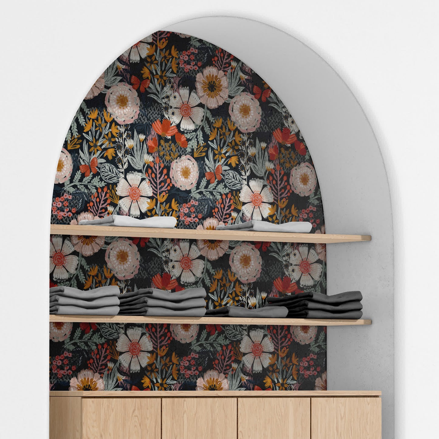 Elegant Floral DIY Peel and Stick Decorative Wallpaper