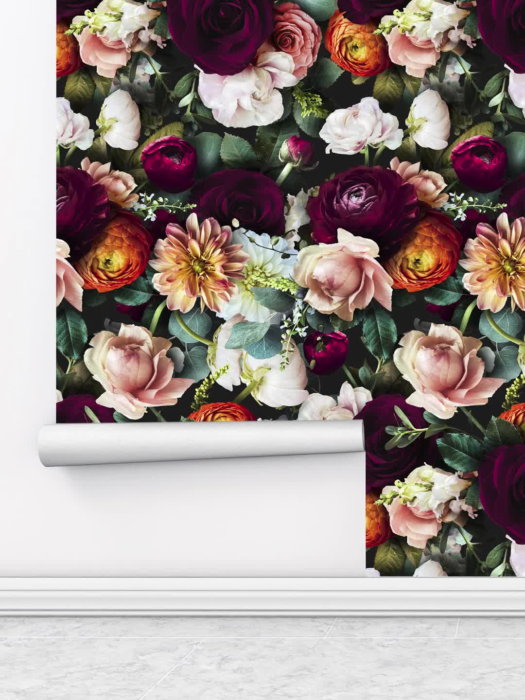 Removable DIY Blooming Flower Decorative Wallpaper