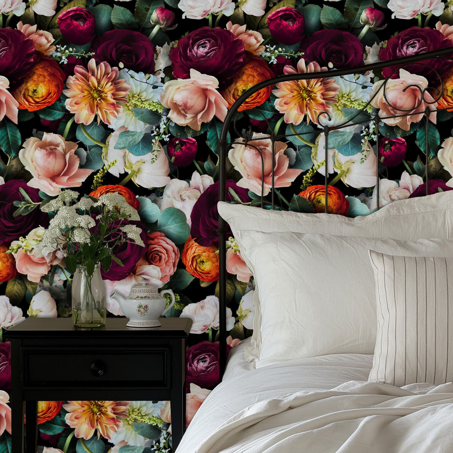 Removable DIY Blooming Flower Decorative Wallpaper