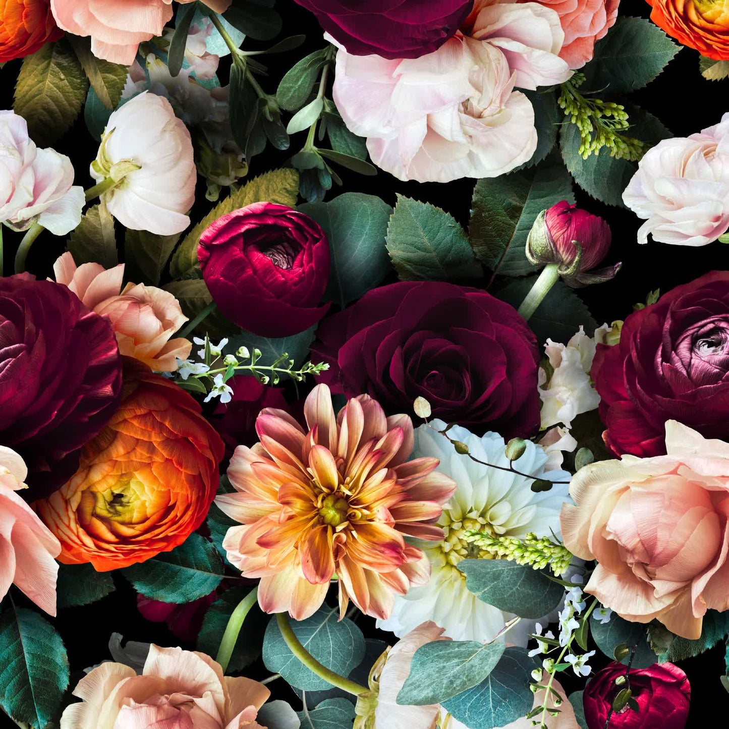 Removable DIY Blooming Flower Decorative Wallpaper