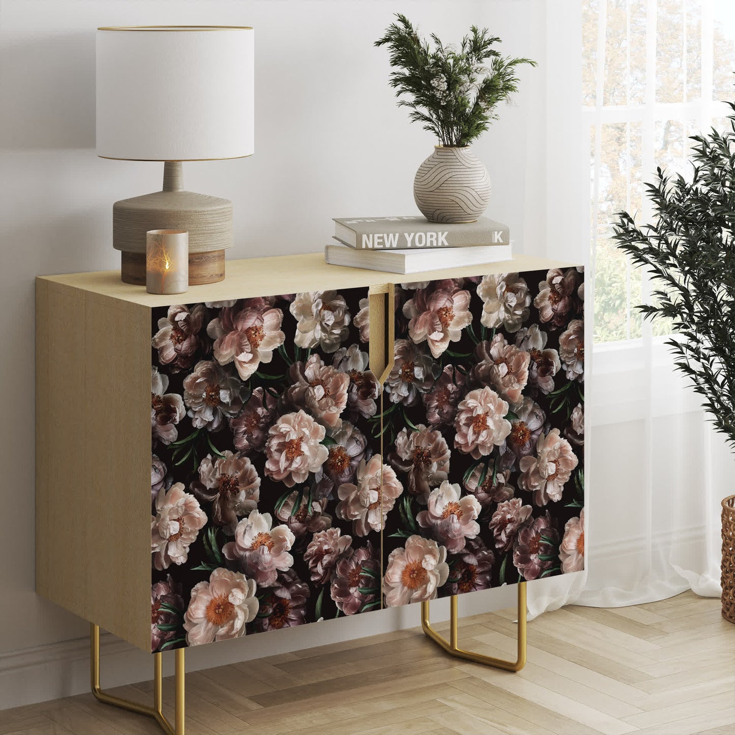 Removable DIY Blooming Flower Decorative Wallpaper