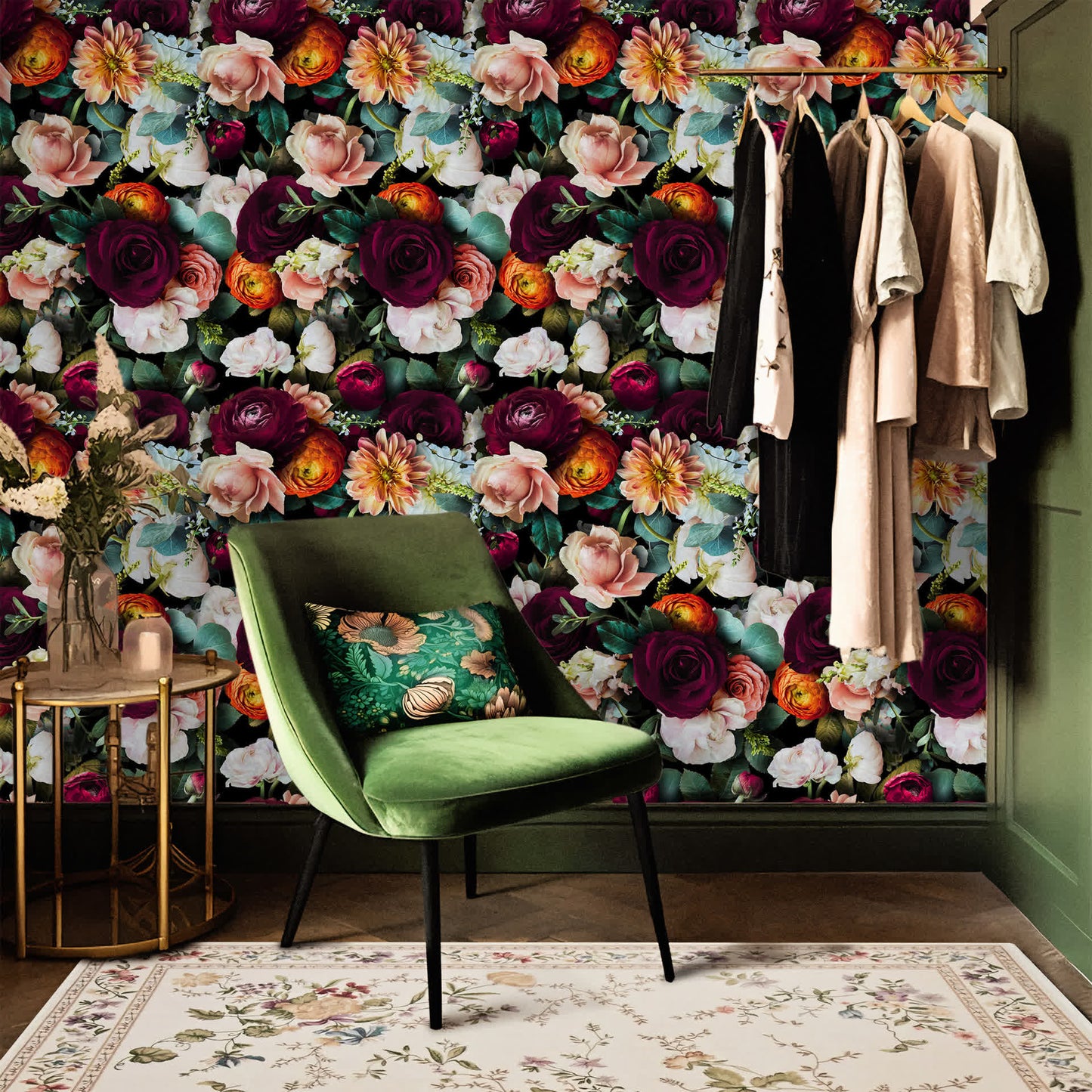 Removable DIY Blooming Flower Decorative Wallpaper